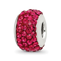 Sterling Silver Reflections July Full Red Preciosa Crystal Bead view 1