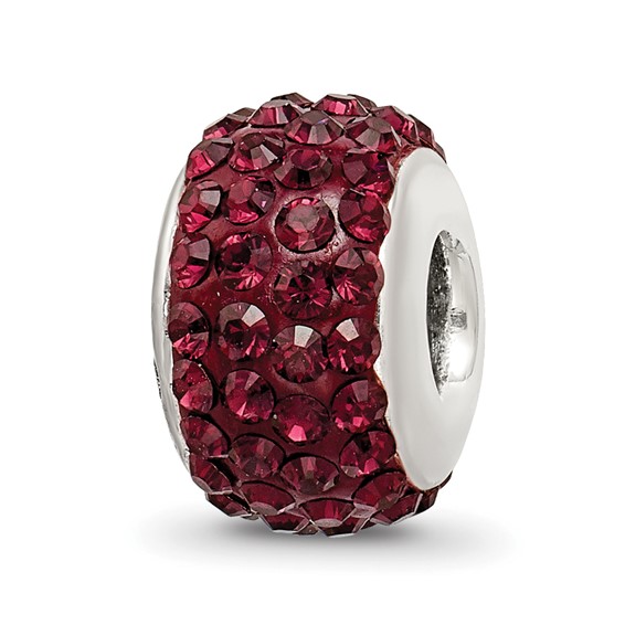 Sterling Silver Reflections June Full Red Preciosa Crystal Bead
