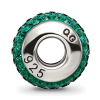 Sterling Silver Reflections May Full Green Preciosa Crystal Bead view 2