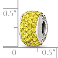 Sterling Silver Reflections November Full Yellow Preciosa Crystal Bead view 4