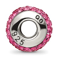 Sterling Silver Reflections October Full Pink Preciosa Crystal Bead view 2
