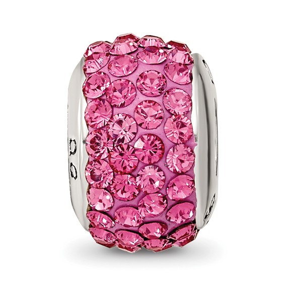 Sterling Silver Reflections October Full Pink Preciosa Crystal Bead