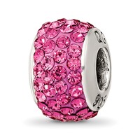 Sterling Silver Reflections October Full Pink Preciosa Crystal Bead view 1