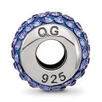Sterling Silver Reflections September Full Blue Preciosa Crystal Bead view 2