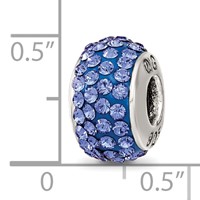 Sterling Silver Reflections September Full Blue Preciosa Crystal Bead view 4