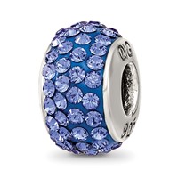 Sterling Silver Reflections September Full Blue Preciosa Crystal Bead view 1