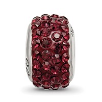 Sterling Silver Reflections June Full Red Preciosa Crystal Bead view 3