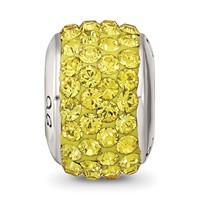 Sterling Silver Reflections November Full Yellow Preciosa Crystal Bead view 3