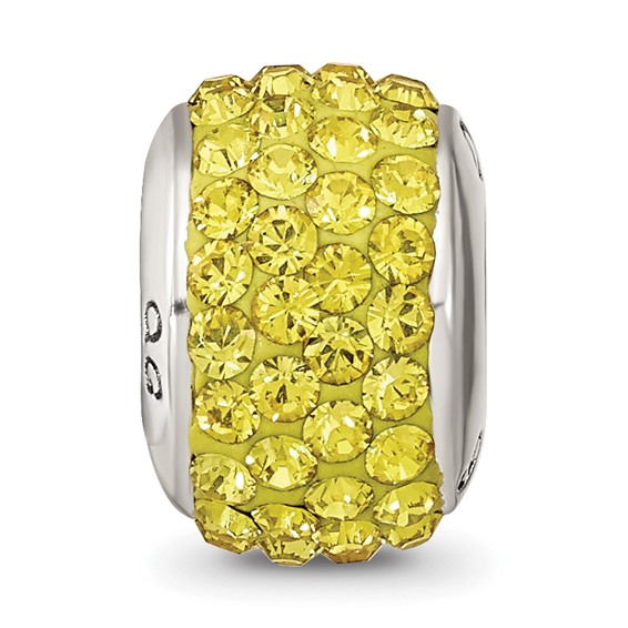 Sterling Silver Reflections November Full Yellow Preciosa Crystal Bead