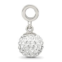 Sterling Silver Reflections April Preciosa Crystal Ball Dangle Bead view 2