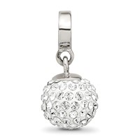 Sterling Silver Reflections April Preciosa Crystal Ball Dangle Bead view 4