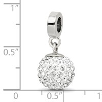Sterling Silver Reflections April Preciosa Crystal Ball Dangle Bead view 3