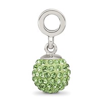 Sterling Silver Reflections Aug Preciosa Crystal Ball Dangle Bead view 2