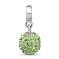 Sterling Silver Reflections Aug Preciosa Crystal Ball Dangle Bead view 4