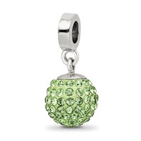 Sterling Silver Reflections Aug Preciosa Crystal Ball Dangle Bead view 1