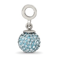 Sterling Silver Reflections Dec Preciosa Crystal Ball Dangle Bead view 2