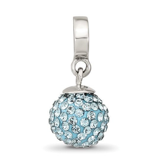 Sterling Silver Reflections Dec Preciosa Crystal Ball Dangle Bead