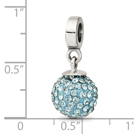 Sterling Silver Reflections Dec Preciosa Crystal Ball Dangle Bead