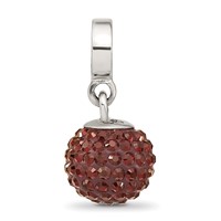 Sterling Silver Reflections Jan Preciosa Crystal Ball Dangle Bead view 4