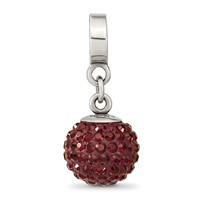 Sterling Silver Reflections Jan Preciosa Crystal Ball Dangle Bead view 5