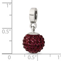 Sterling Silver Reflections Jan Preciosa Crystal Ball Dangle Bead view 3