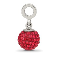 Sterling Silver Reflections July Preciosa Crystal Ball Dangle Bead view 2