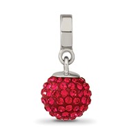Sterling Silver Reflections July Preciosa Crystal Ball Dangle Bead view 5