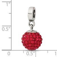 Sterling Silver Reflections July Preciosa Crystal Ball Dangle Bead view 3