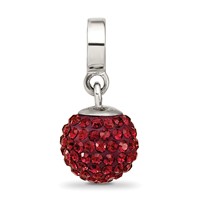 Sterling Silver Reflections June Red Preciosa Crystal Ball Dangle Bead view 4