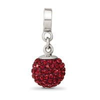 Sterling Silver Reflections June Red Preciosa Crystal Ball Dangle Bead view 5