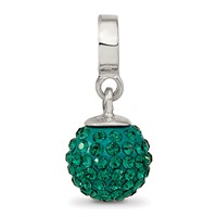 Sterling Silver Reflections May Preciosa Crystal Ball Dangle Bead view 4