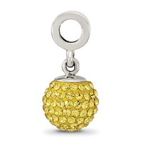 Sterling Silver Reflections Nov Preciosa Crystal Ball Dangle Bead view 2