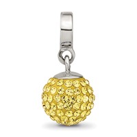 Sterling Silver Reflections Nov Preciosa Crystal Ball Dangle Bead view 4