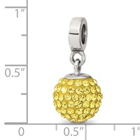 Sterling Silver Reflections Nov Preciosa Crystal Ball Dangle Bead view 3