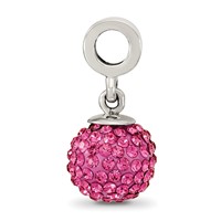 Sterling Silver Reflections Oct Preciosa Crystal Ball Dangle Bead view 2