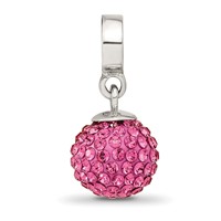 Sterling Silver Reflections Oct Preciosa Crystal Ball Dangle Bead view 4
