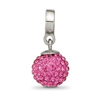 Sterling Silver Reflections Oct Preciosa Crystal Ball Dangle Bead view 5