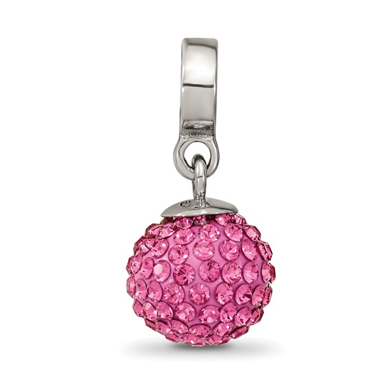 Sterling Silver Reflections Oct Preciosa Crystal Ball Dangle Bead