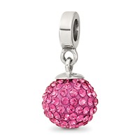Sterling Silver Reflections Oct Preciosa Crystal Ball Dangle Bead view 1