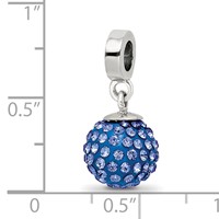 Sterling Silver Reflections Sept Preciosa Crystal Ball Dangle Bead view 3