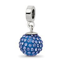 Sterling Silver Reflections Sept Preciosa Crystal Ball Dangle Bead view 1