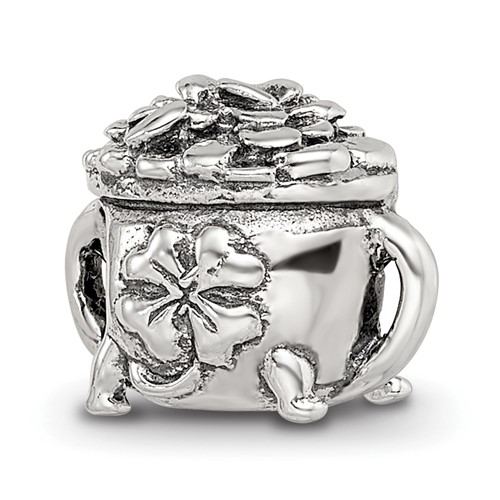 Sterling Silver Reflections Pot-of-Gold Bead