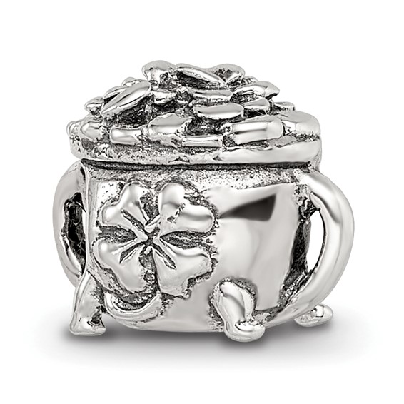 Sterling Silver Reflections Pot-of-Gold Bead