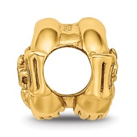 Sterling Silver Gold-plated Reflections Claddagh Bead view 2