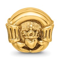 Sterling Silver Gold-plated Reflections Claddagh Bead view 3