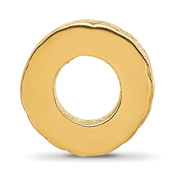 Sterling Silver Reflections Gold-plated Grooved Spacer Bead