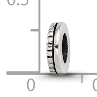 Sterling Silver Reflections Notched Spacer Bead view 4