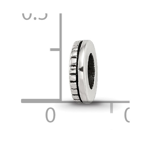 Sterling Silver Reflections Notched Spacer Bead