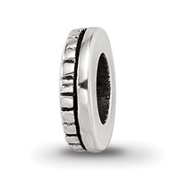 Sterling Silver Reflections Notched Spacer Bead view 1