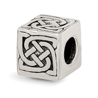 Sterling Silver Reflections Celtic Block Bead view 1
